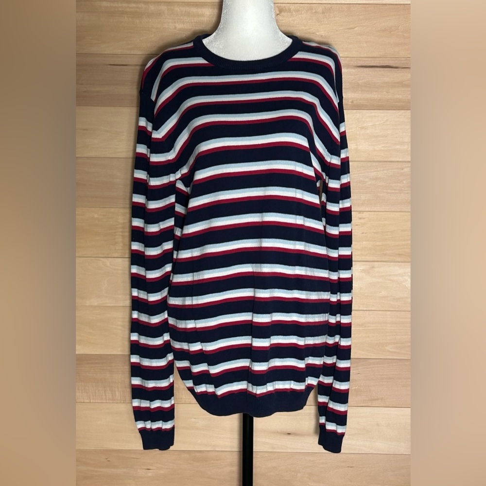 Size M British invasion apparel 100% cotton long sleeve stripes crewneck unisex